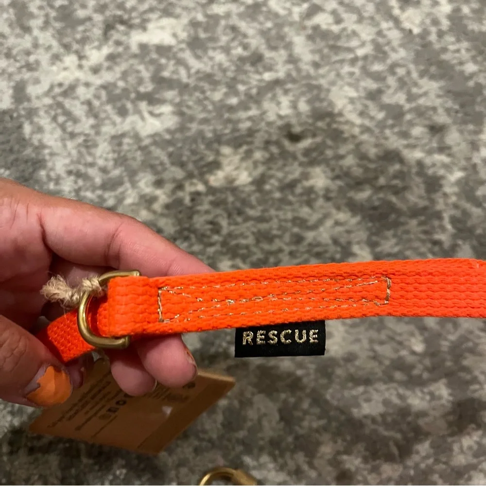 New Found My Animal Rescue Orange Project Dog Leash Size Small